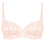 'Saga' Pale Pink Half Cup Bra, from Simone Pérèle (pack shot, front view).