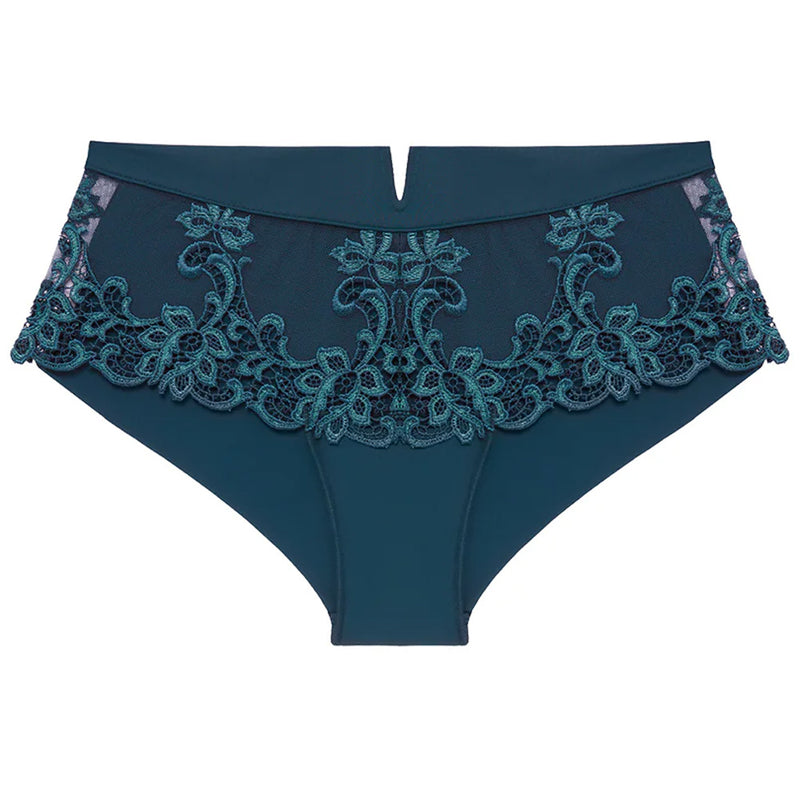 'Saga' Teal Shorty, by Simone Pérèle (pack shot, front view).