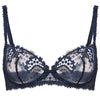 'Wish' Midnight Blue Half Cup Bra, by Simone Pérèle (pack shot, front view).