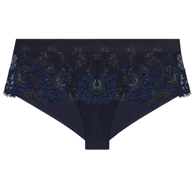 Wish' Midnight Blue Shorty, by Simone Pérèle (pack shot, front view).