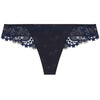 'Wish' Midnight Blue Tanga, by Simone Pérèle (pack shot, front view).