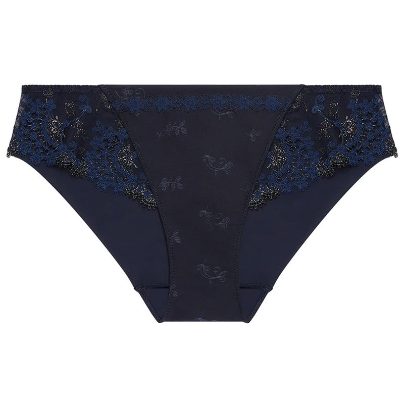 'Wish' Midnight Blue Brief, by Simone Pérèle  (pack shot, front view).