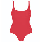 Belice collection 'Nora' Coral Scoop-Neck Padded Swimsuit, by Tessy (pack shot, front view).