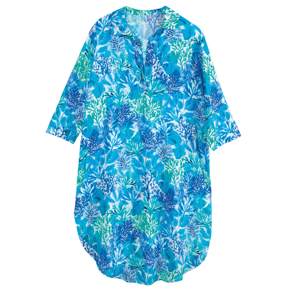 Tessy Coral collection 'Bryce' Complié/Beach Shirt in Blue Complié Tessy   