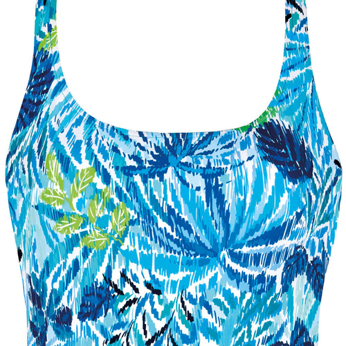 Tessy Haiti collection 'Bela' Blue Scooped Neck Swimsuit