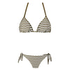 Saona Collection Khaki Brown Triangle Halterneck Bikini Set, by Tessy (pack shot, front view).