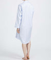 British Boxers Two-Fold Herringbone (Pearl Blue) Nightshirt - Sandra Dee - Product Shot - Rear