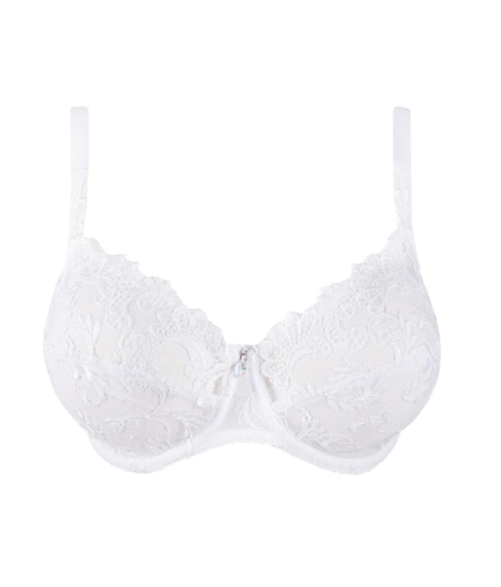 Eprise 'Guipure Charming' (White) 3 Part Full Cup Bra - Sandra Dee - Product Shot - Front