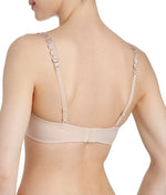 L'Aventure 'Tom' (Caffé Latte) Padded Plunge Bra - Sandra Dee - Model Shot - Rear