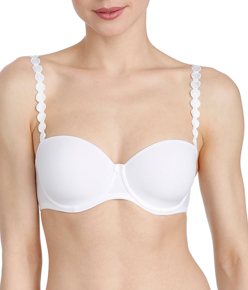 L'Aventure 'Tom' (White) Strapless Bra - Sandra Dee - Model Shot - Front