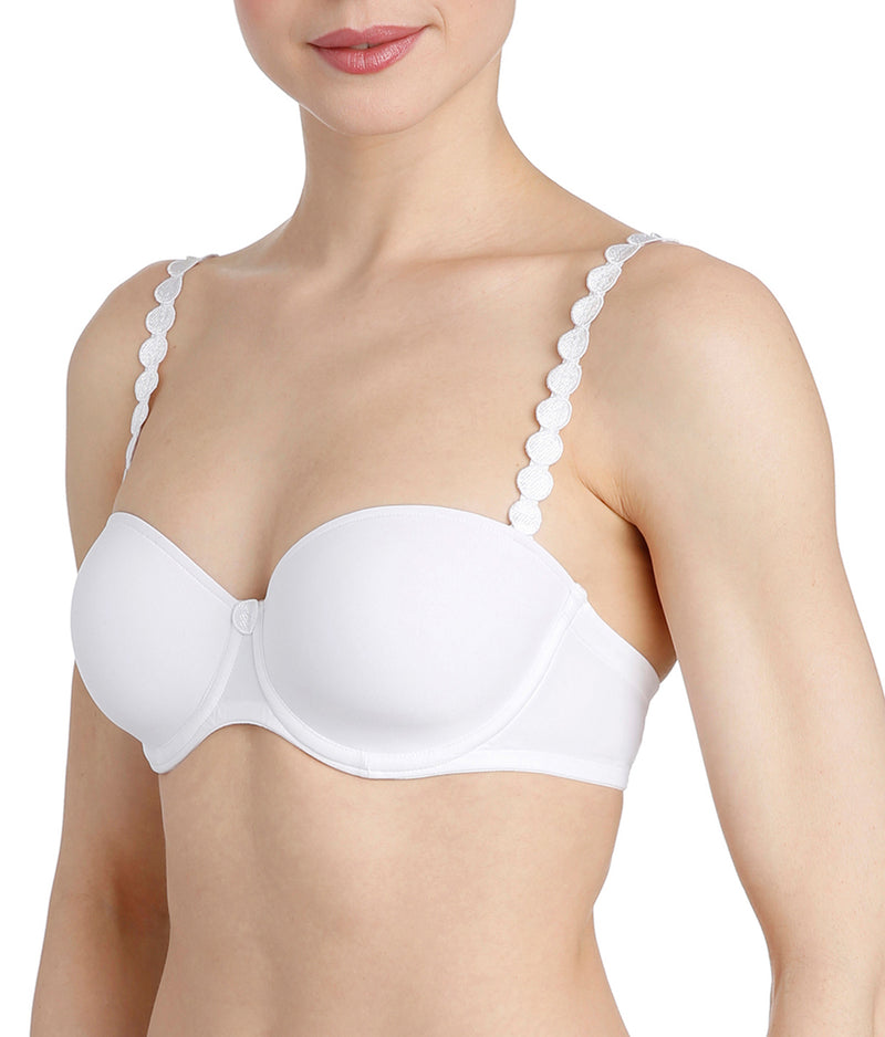 L'Aventure 'Tom' (White) Strapless Bra - Sandra Dee - Model Shot - Side