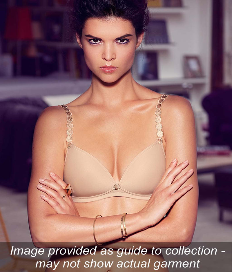 L'Aventure 'Tom' (Caffé Latte) Padded Plunge Bra - Sandra Dee - Collection Publicity Shot