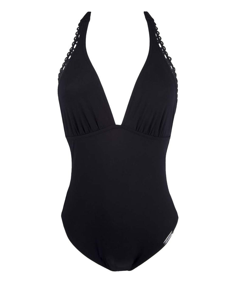 Lise Charmel 'Ajourage Couture' (Black) Halterneck Swimsuit - Sandra Dee - Product Shot - Front
