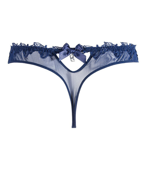 Lise Charmel 'Soir de Venise' (Bleu Venise) Luxury Thong - Sandra Dee - Product Shot - Rear