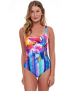 Gottex Italian Summer (Multi) Square neck soft padded swimsuit