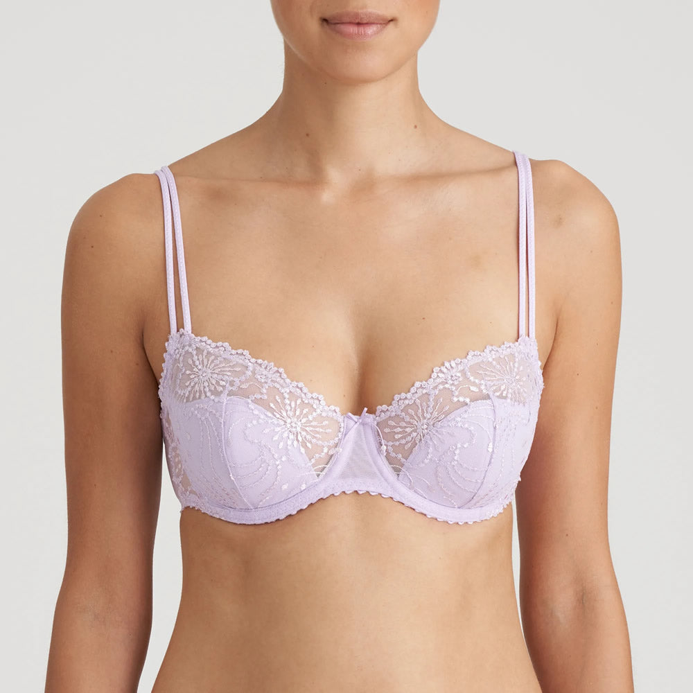 All-Lace Underwire Balconnette Bra with Double Straps - Déesse Collection