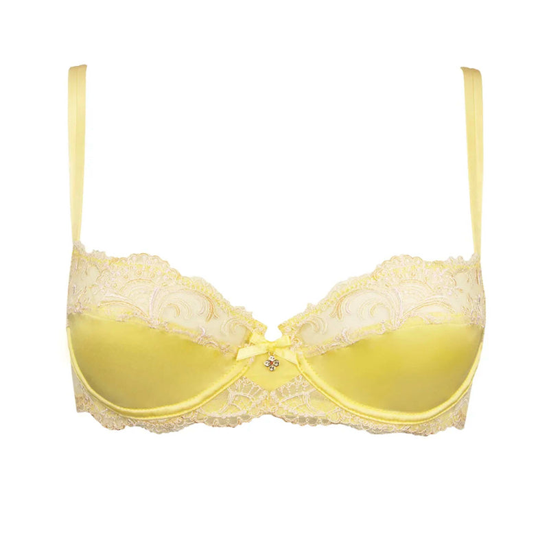 Splendeur Soie Silk Half Cup Bra in Rouge - For Her from The Luxe Company UK