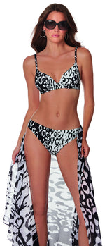 Roidal Kalina collection 'Brada' Underwired Bikini and Brief (black and white)
