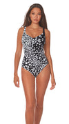 Roidal Kalina collection 'Orion' Swimsuit (black and white)