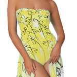 Roidal Miranda collection 'Flori' Strapless Swimsuit (yellow)